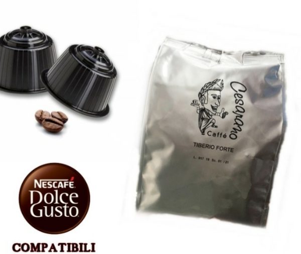 Capsule Compatibili Nescafè Dolce Gusto- Caffè cesarano Tiberio Forte-16pz